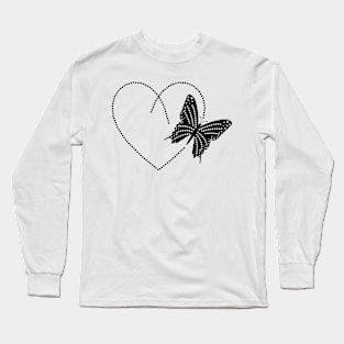 Butterfly with Heart Long Sleeve T-Shirt